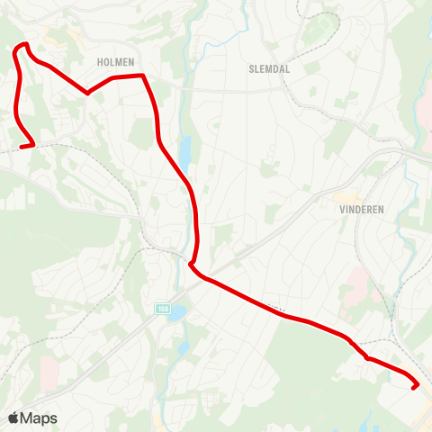 Ruter Bogstad Badeplass-Majorstuen (avvik) map