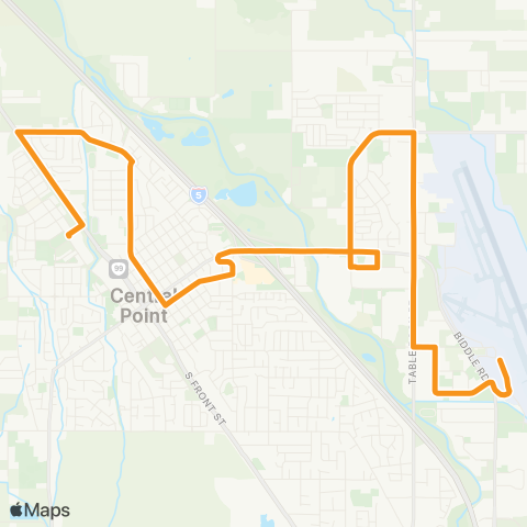 RVTD Central Point Circulator map