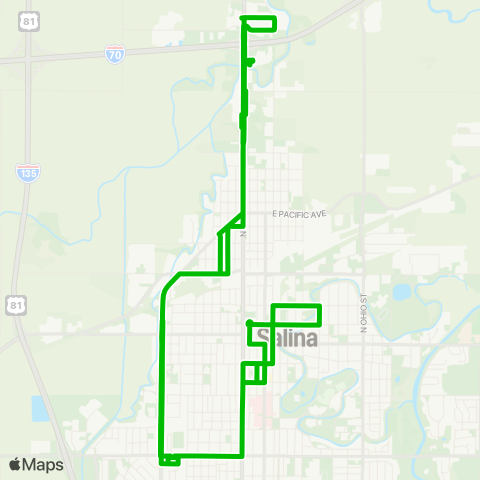 OCCK Green PM Peak map