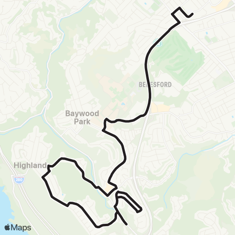 SamTrans Borel School - Polhemus / Paul Scannell map