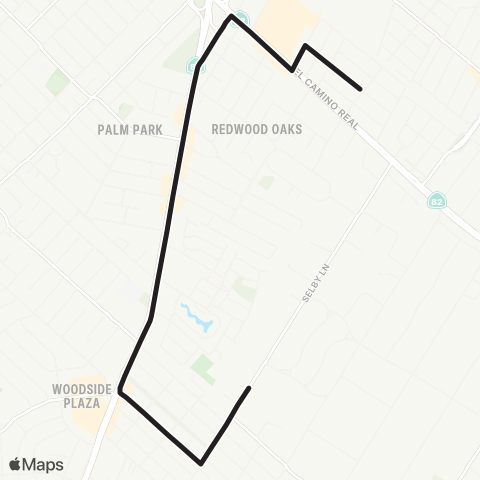 SamTrans Marlborough / Dumbarton - Selby Ln Sch map