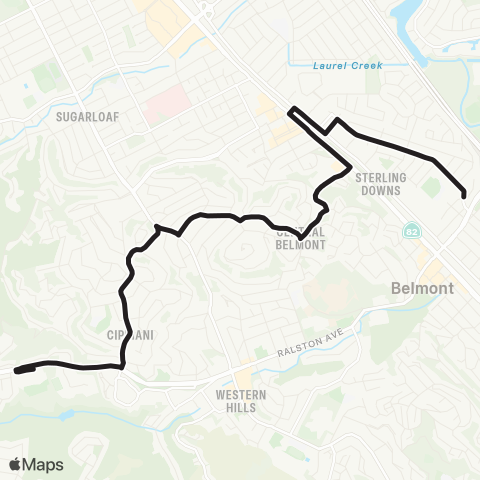 SamTrans Hiller / Wessex - Ralston School map