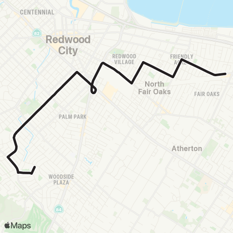 SamTrans Kennedy MS - Florence / 17th map