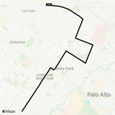 SamTrans Bay / Marsh - Hillview School map