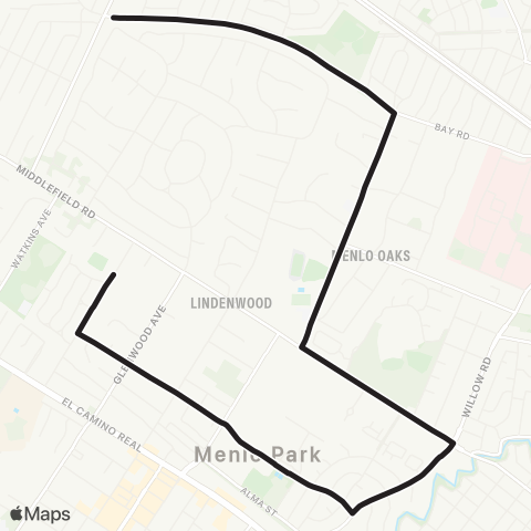 SamTrans Bay / Marsh - Encinal School map