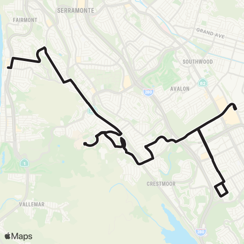 SamTrans Pacifica - Parkside IL map