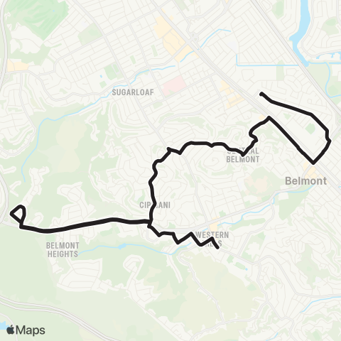 SamTrans Hillsdale - Alameda & Ralston map