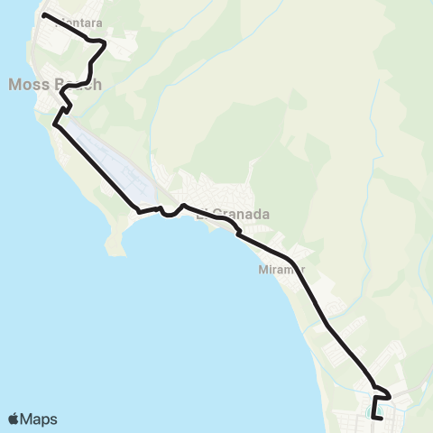 SamTrans Main / 7th - HMBHS map