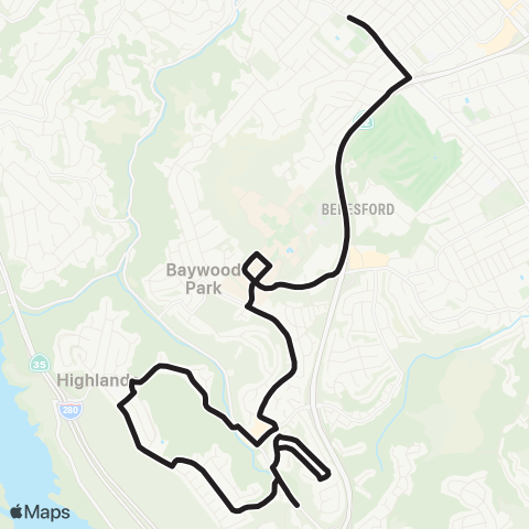 SamTrans Aragon HS - Polhemus / Paul Scannell map