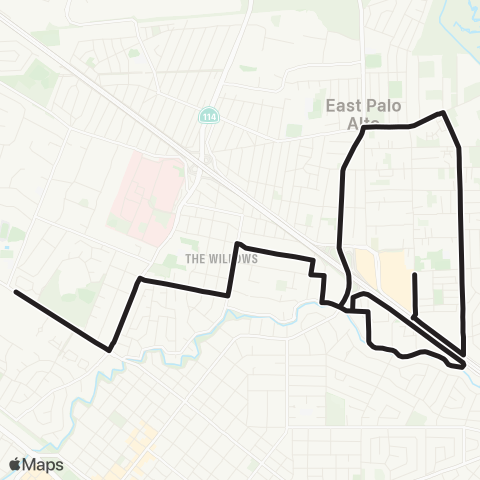 SamTrans MAHS - East Palo Alto map