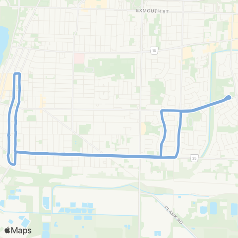 Sarnia Transit Confederation map