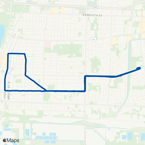 Sarnia Transit Devine map