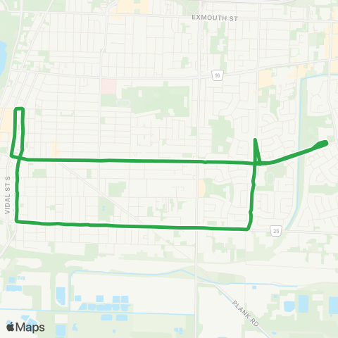 Sarnia Transit Wellington map