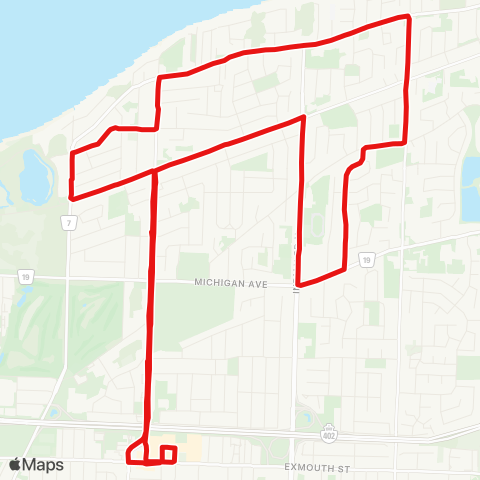 Sarnia Transit Rosedale map