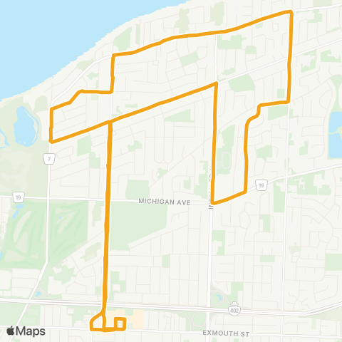 Sarnia Transit Cathcart map