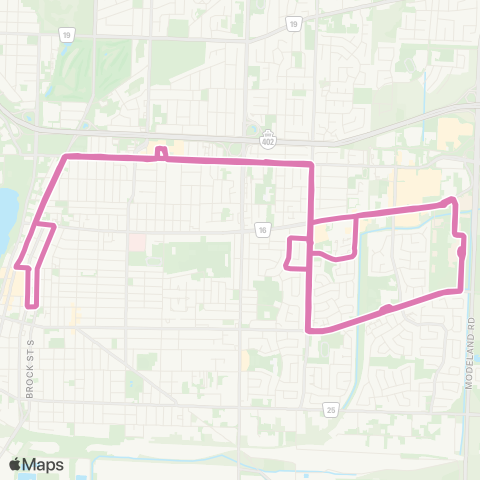 Sarnia Transit Exmouth map