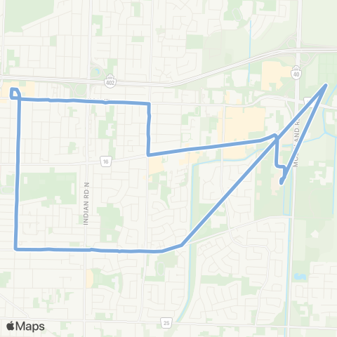 Sarnia Transit College Express map