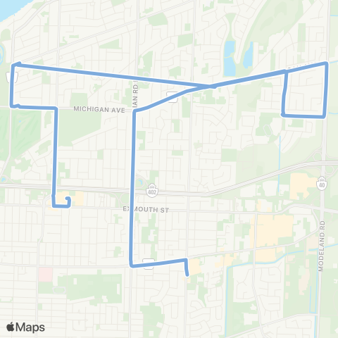 Sarnia Transit School Express map