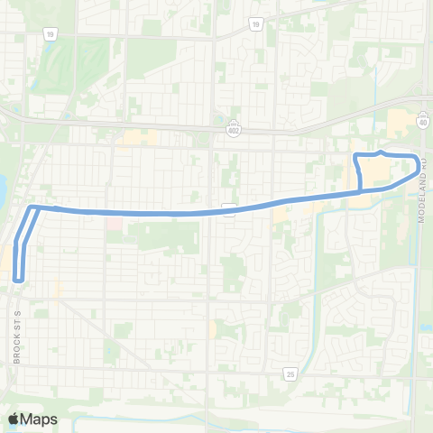 Sarnia Transit London Road Express map