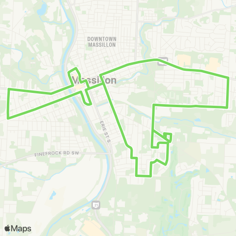 SARTA Downtown Massillon - Walnut Hills map