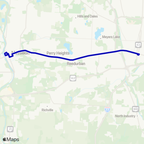 SARTA West Late Night Loop map