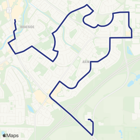 St. Albert Transit Akinsdale - Campbell - Pineview - Forest Lawn map