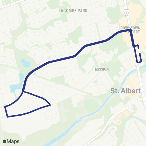 St. Albert Transit Riverside map