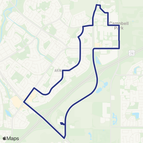 St. Albert Transit Campbell - Akinsdale map