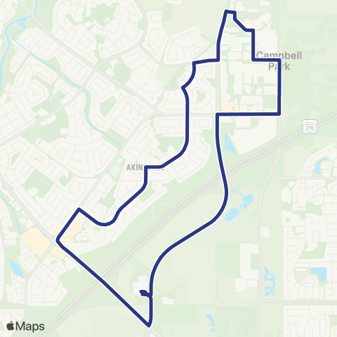 St. Albert Transit Akinsdale - Campbell map