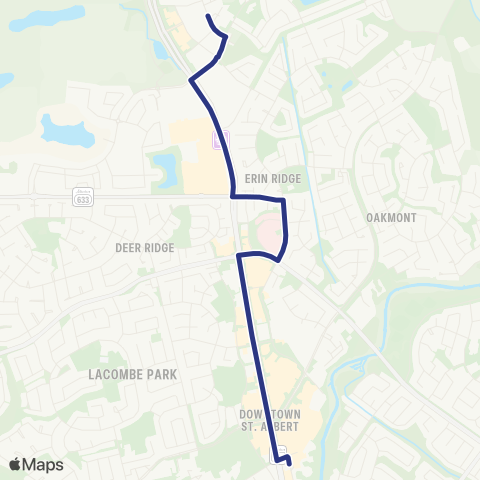 St. Albert Transit Sturgeon Hospital - St Albert North map