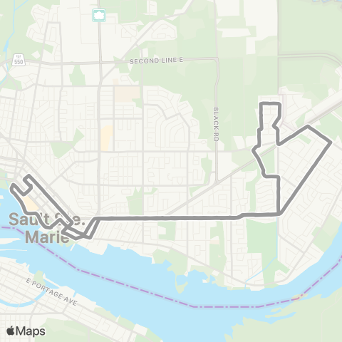 Sault Ste. Marie Transit Eastside map