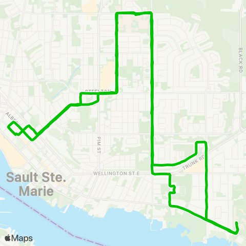 Sault Ste. Marie Transit Sault College map