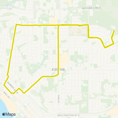 Sault Ste. Marie Transit North Street map