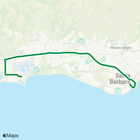 MTD SBCC / UCSB Express map