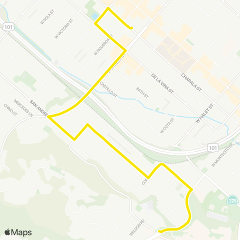 MTD Lower West / SBCC map