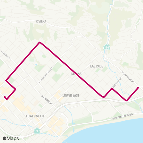 MTD East Santa Barbara map