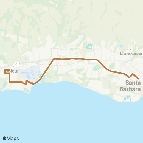 MTD UCSB Express map