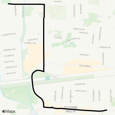 MTD Goleta Valley Jr. High map