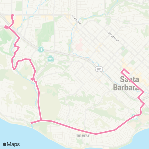 MTD Mesa / La Cumbre map