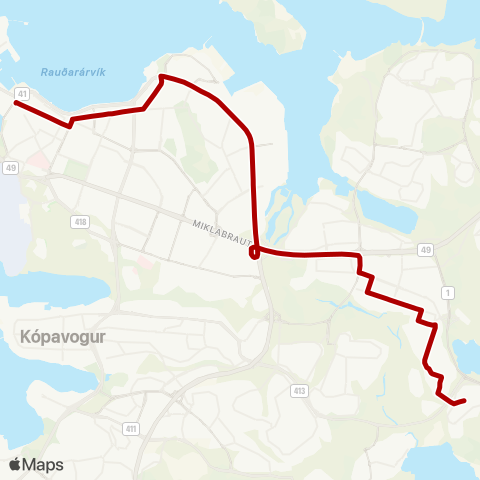 Höfuðborgarsvæðið Norðlingaholt map