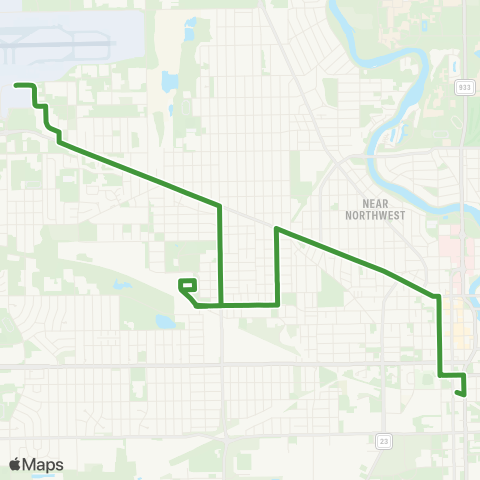 Transpo Lincolnway West / Airport map