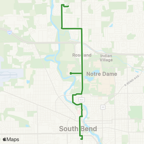 Transpo North Michigan / Laurel Woods map