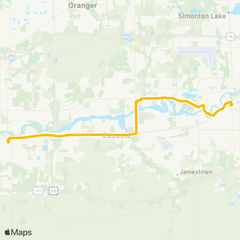 Transpo Mishawaka / Elkhart map