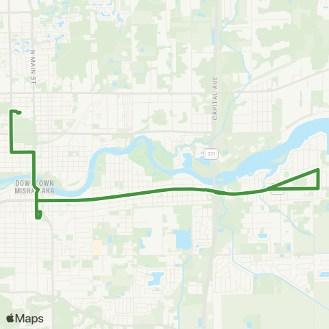 Transpo Twin Branch School Tripper map