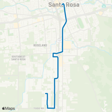 Sonoma County Transit Santa Rosa, Industry West Business Park map