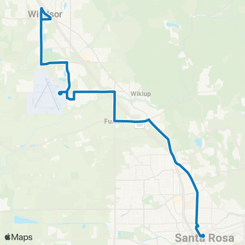 Sonoma County Transit Santa Rosa, County Airport map