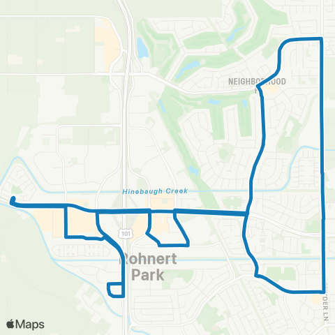 Sonoma County Transit Northern Rohnert Park map