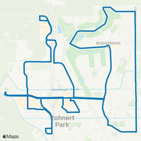 Sonoma County Transit Northern Rohnert Park map