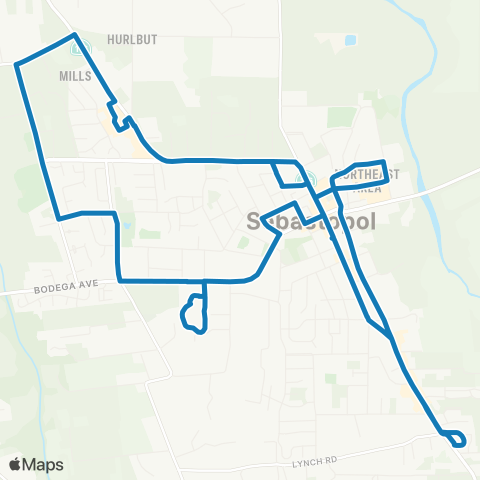 Sonoma County Transit Sebastopol Shuttle map