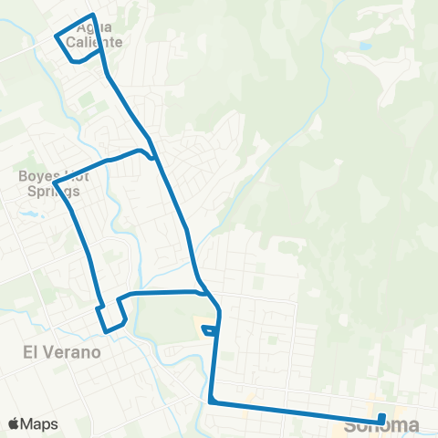 Sonoma County Transit Sonoma Valley map